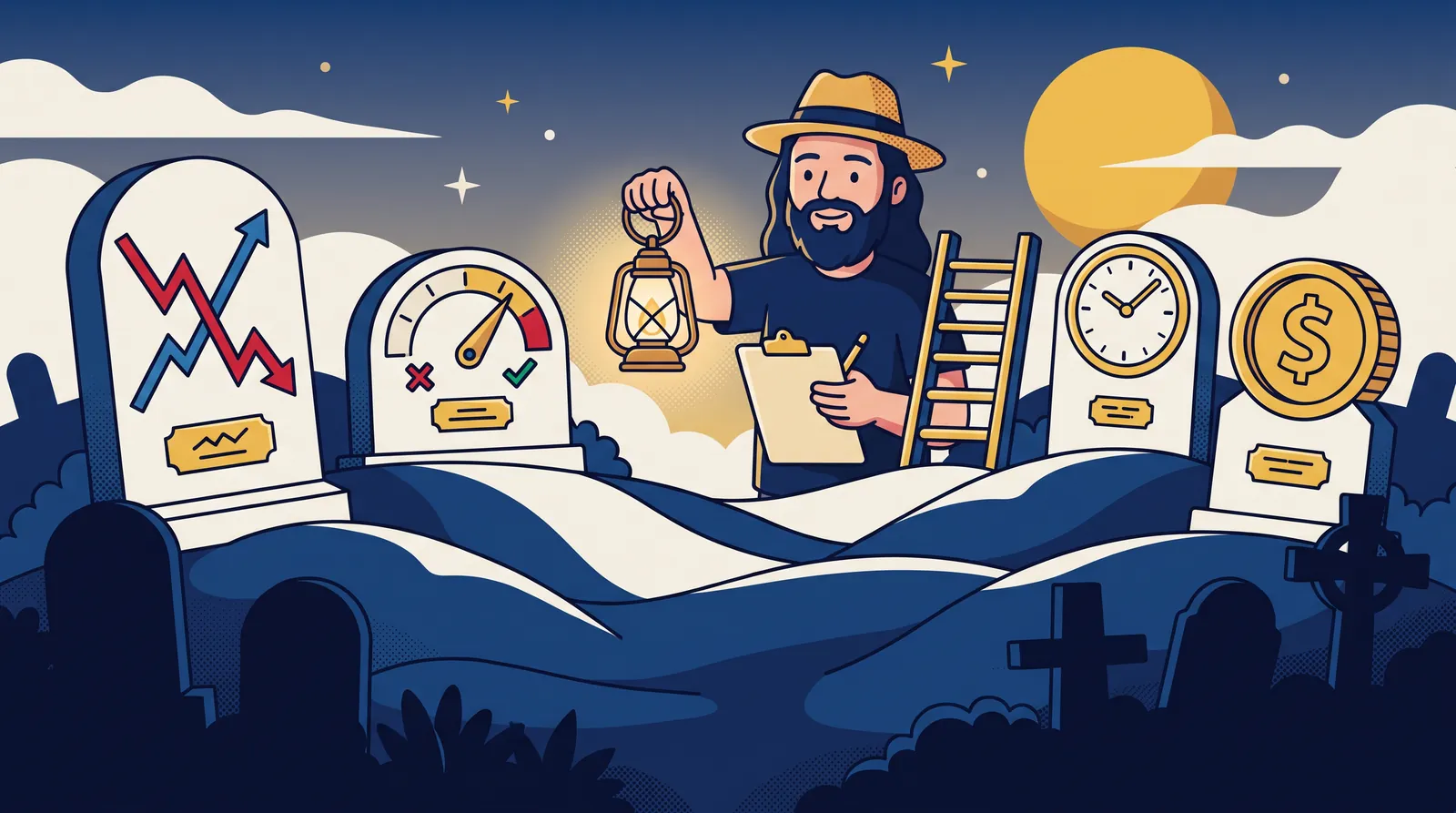 Cover illustration: The Evidence Graveyard: Why We Publish the Ideas That Failed
